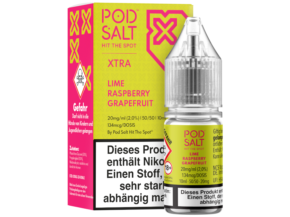 Pod Salt X - Nikotinsalz Liquid  - Lime Raspberry Grapefruit