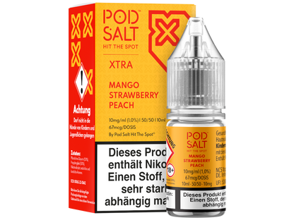 Pod Salt X - Nikotinsalz Liquid  - Mango Strawberry Peach