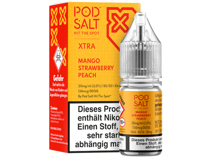 Pod Salt X - Nikotinsalz Liquid  - Mango Strawberry Peach