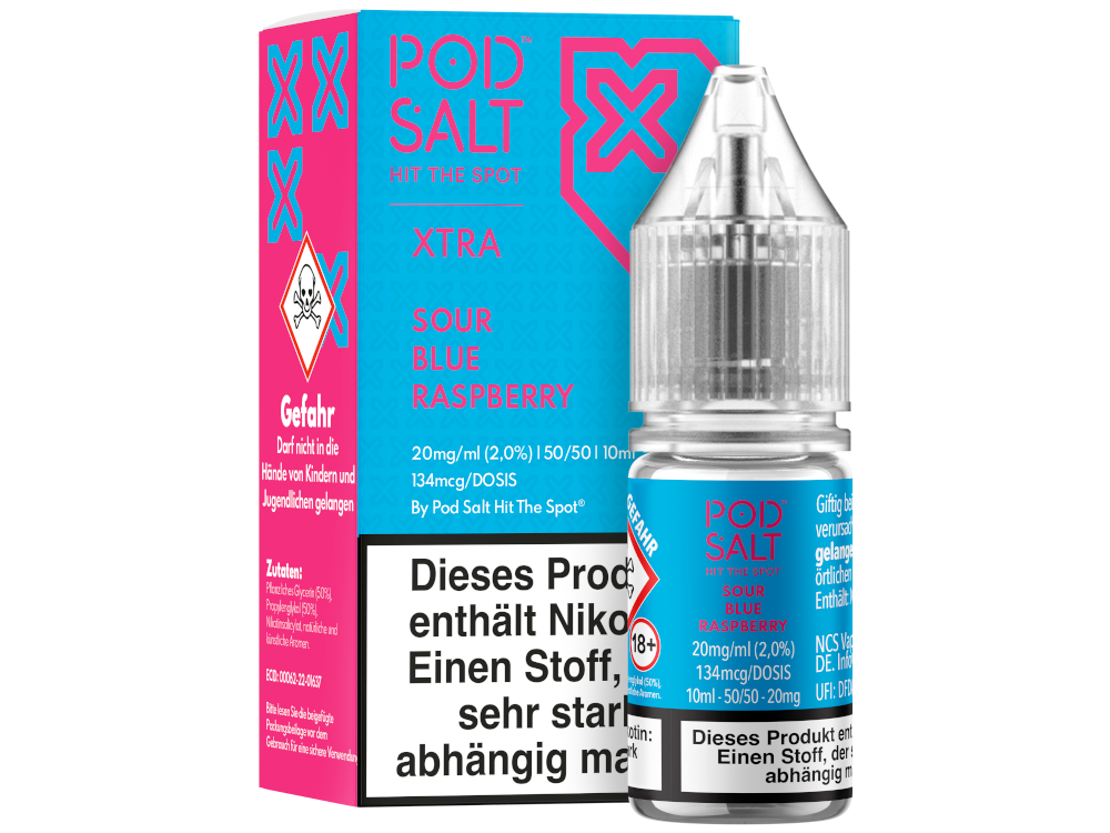 Pod Salt X - Nikotinsalz Liquid  - Sour Blue Raspberry
