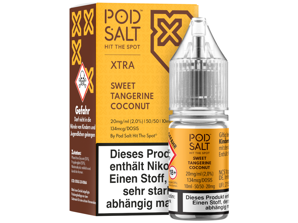 Pod Salt X - Nikotinsalz Liquid  - Sweet Tangerine Coconut