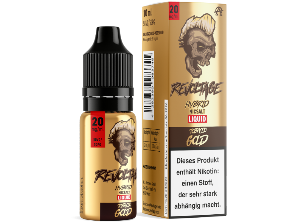 Revoltage - Hybrid Nikotinsalz Liquid - Tobacco Gold