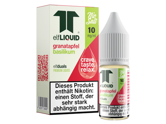 Elf-Liquid - Dual - Nikotinsalz Liquid 10 mg/ml - Granatapfel-Basilikum