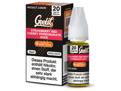 GeekVape - Geekit - Nikotinsalz Liquid - Strawberry Red Cherry Pomegranate Juice