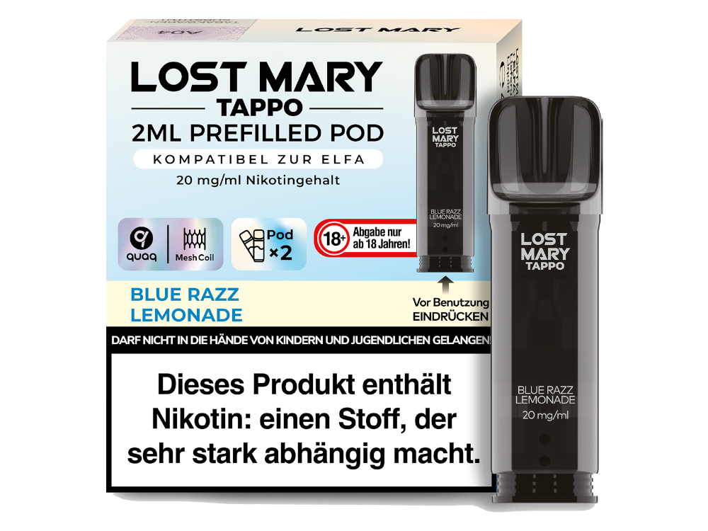 Lost Mary - Tappo Pod (2 Stück pro Packung) - Blue Razz Lemonade