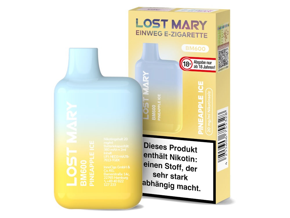 Lost Mary - BM600 Einweg E-Zigarette - 20mg/ml - Blueberry