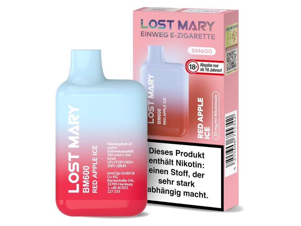 Lost Mary - BM600 Einweg E-Zigarette - 20mg/ml - Blueberry