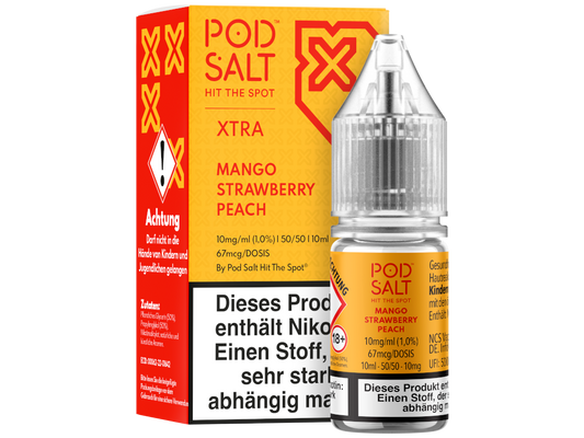 Pod Salt X - Nikotinsalz Liquid  - Mango Strawberry Peach
