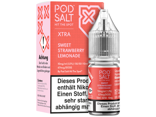 Pod Salt X - Nikotinsalz Liquid  - Sweet Strawberry Lemonade