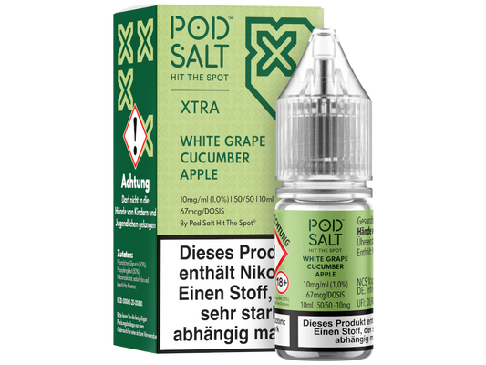 Pod Salt X - Nikotinsalz Liquid  - White Grape Cucumber Apple