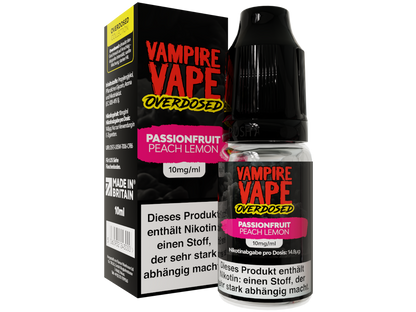 Vampire Vape - Overdosed - Nikotinsalz Liquid - Passionfruit Peach Lemon